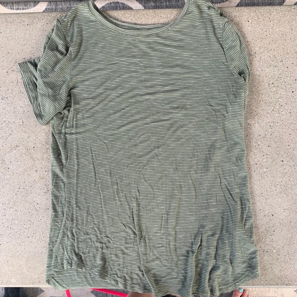 Green striped shirt
